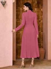 Modely Solid Ruched Waist Dress - Hues