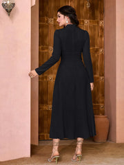 Modely Solid Ruched Waist Dress - Hues