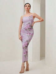 Modely Floral Print Cami Dress & Open Front Coat - Hues
