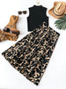 Plant Print Skirt Set for Vacation, 2pcs/Set
