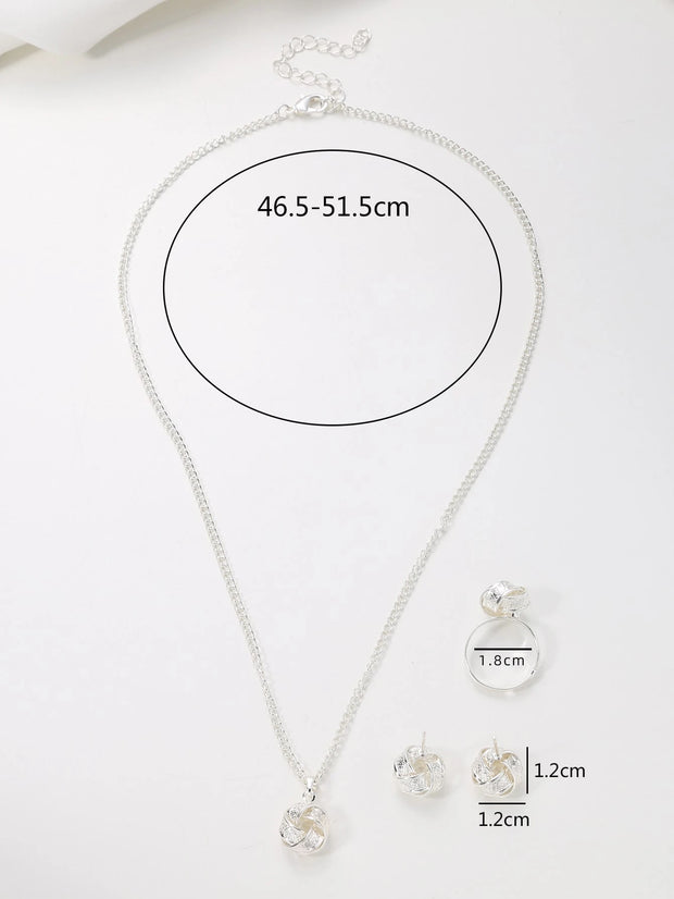 4pcs/set Twist Jewelry Set