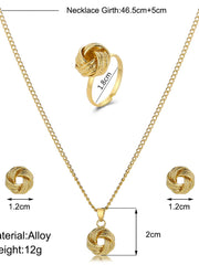 4pcs/set Twist Jewelry Set