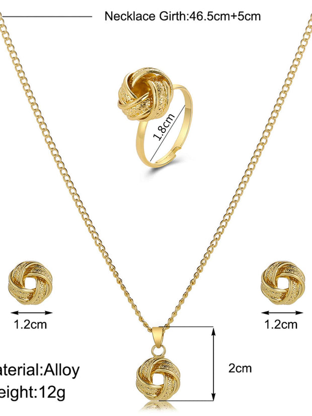 4pcs/set Twist Jewelry Set