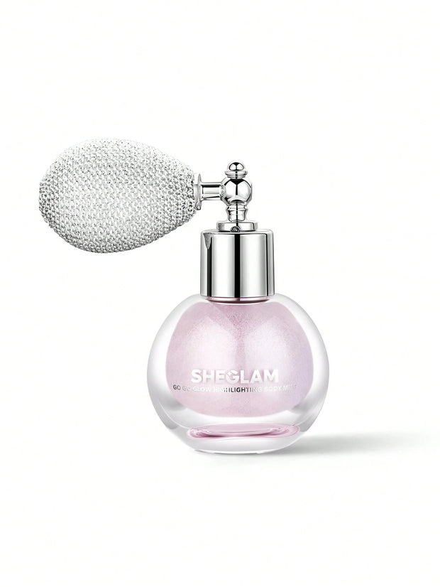 SHEGLAM Go Go Glow Highlighting Body Mist-Frosted Opal Body Glitter Powder Spray High-Shine Finish