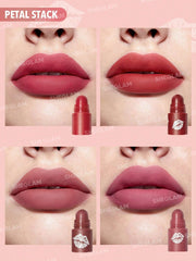 SHEGLAM Mega Lip Stacks 4 In 1 Creamy-Matte Brown Portable Travel Lipstick Kit