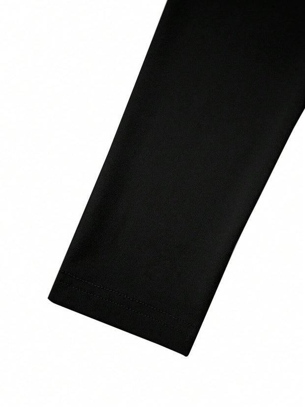 SHEIN ICON Asymmetrical Slim Fit T-Shirt With Chain Decoration