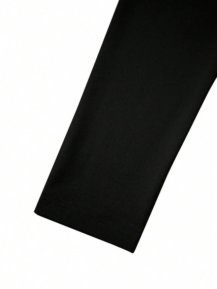 SHEIN ICON Asymmetrical Slim Fit T-Shirt With Chain Decoration