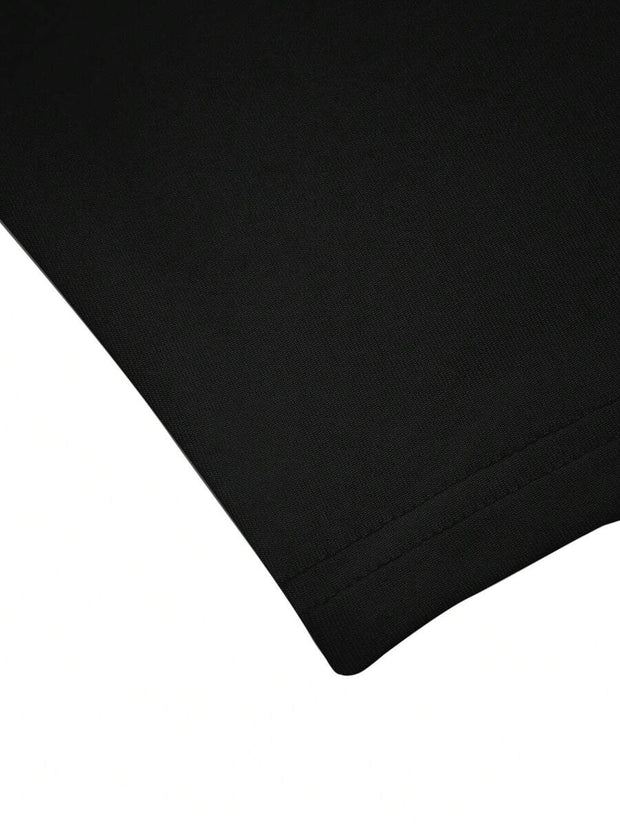 SHEIN ICON Asymmetrical Slim Fit T-Shirt With Chain Decoration