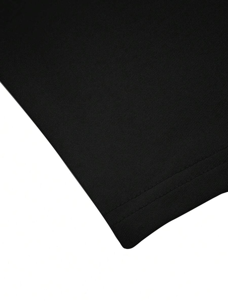 SHEIN ICON Asymmetrical Slim Fit T-Shirt With Chain Decoration