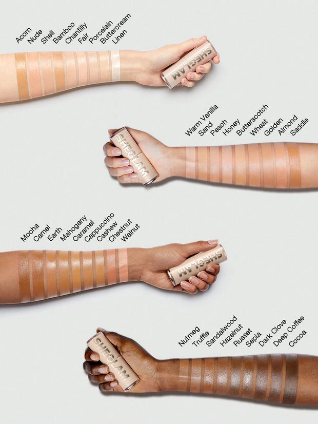 SHEGLAM Skin Magnet High Coverage Foundation Stick Long-Lasting Flawless Easy To Use Foundation Stick