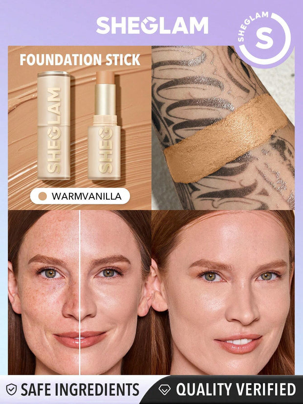 SHEGLAM Skin Magnet High Coverage Foundation Stick Long-Lasting Flawless Easy To Use Foundation Stick
