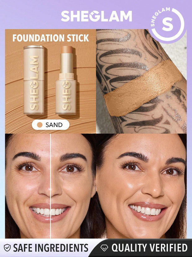 SHEGLAM Skin Magnet High Coverage Foundation Stick Long-Lasting Flawless Easy To Use Foundation Stick