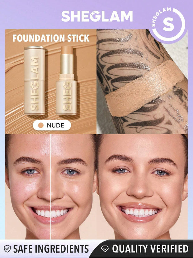 SHEGLAM Skin Magnet High Coverage Foundation Stick Long-Lasting Flawless Easy To Use Foundation Stick