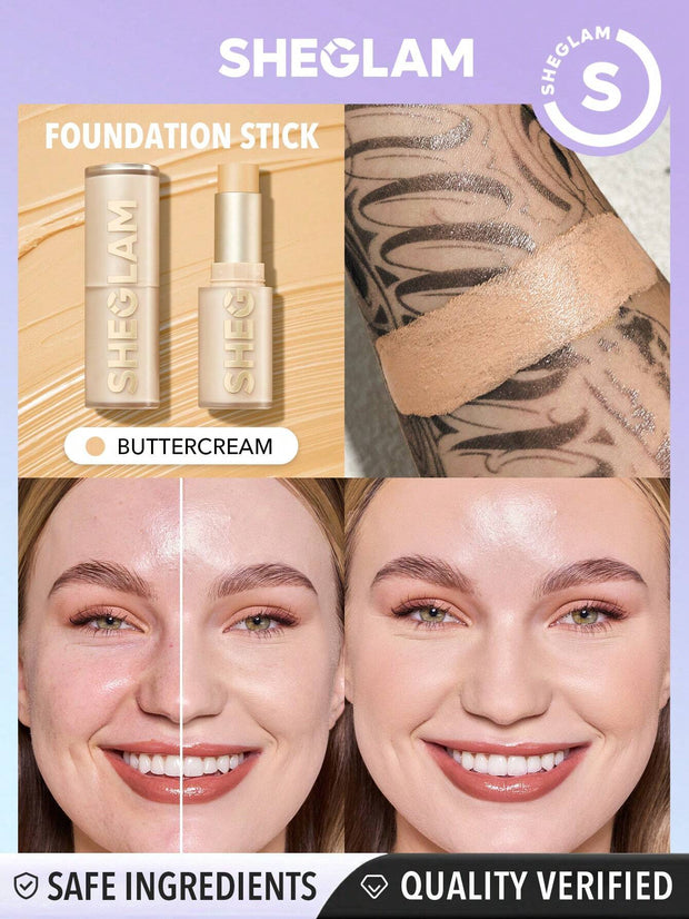 SHEGLAM Skin Magnet High Coverage Foundation Stick Long-Lasting Flawless Easy To Use Foundation Stick