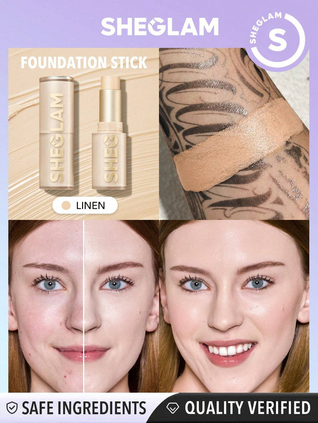 SHEGLAM Skin Magnet High Coverage Foundation Stick Long-Lasting Flawless Easy To Use Foundation Stick