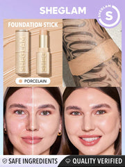 SHEGLAM Skin Magnet High Coverage Foundation Stick Long-Lasting Flawless Easy To Use Foundation Stick