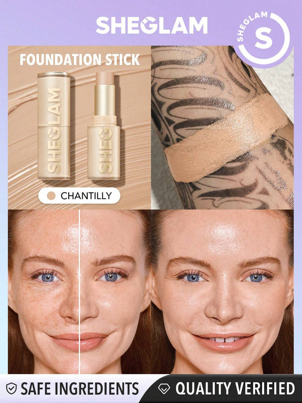 SHEGLAM Skin Magnet High Coverage Foundation Stick Long-Lasting Flawless Easy To Use Foundation Stick