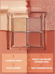 SHEGLAM Cosmic Crystal Eyeshadow Quad 4-Clolor Matte Glitter Eyeshadow
