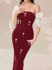 Modelyn  Elegant Color Block Splice Women's Summer Long Dress