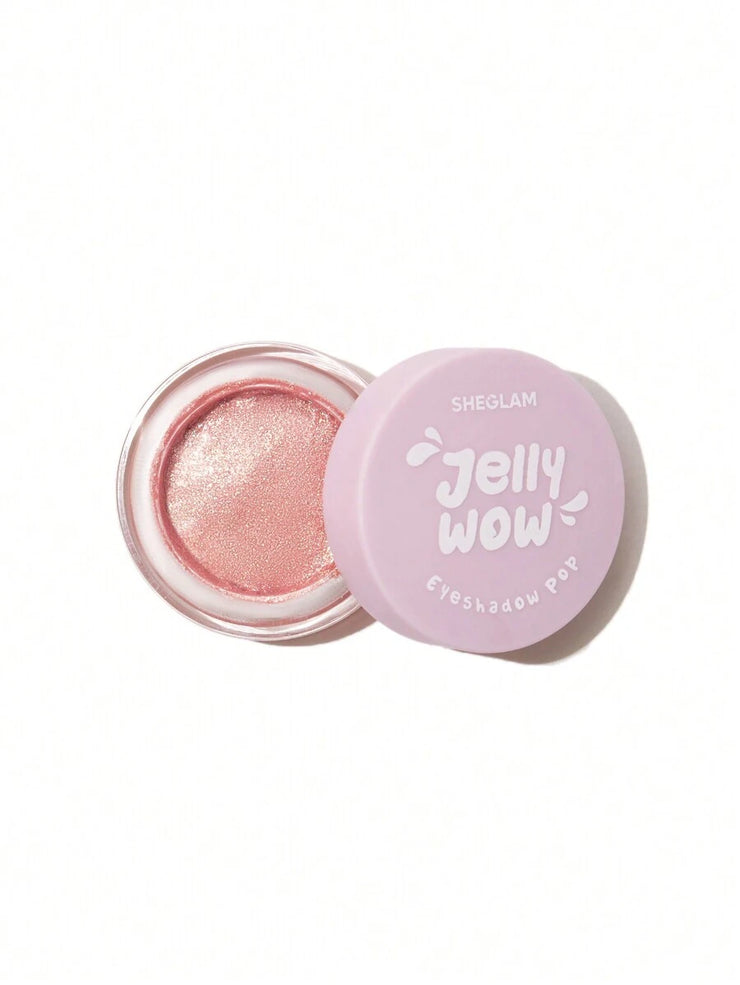 SHEGLAM Jelly Wow Eyeshadow Pop-Delirious Long Lasting Glitter Eyeshadow Gel High Shine Blue Shimmer Ultra Pigmented