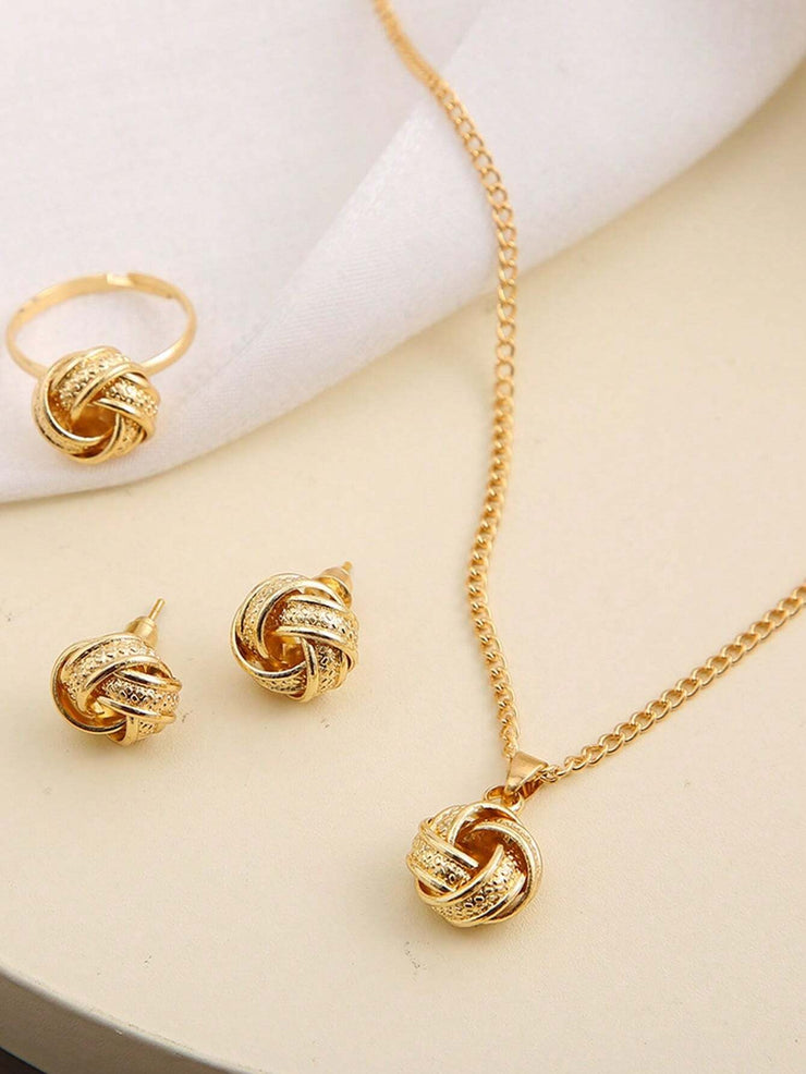 4pcs/set Twist Jewelry Set