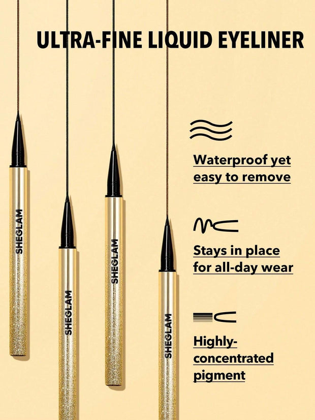 SHEGLAM Line & Define Waterproof Liquid Eyeliner-Brown Long Lasting Matte Eyeliner Pencil