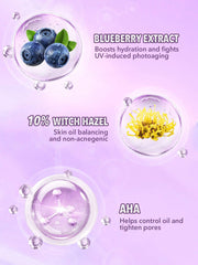 SHEGLAM Good Grip Hydrating Primer-Blueberry + Aha Oil Control Moisturizing Blueberry Primer Gel