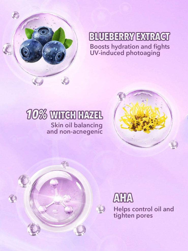 SHEGLAM Good Grip Hydrating Primer-Blueberry + Aha Oil Control Moisturizing Blueberry Primer Gel