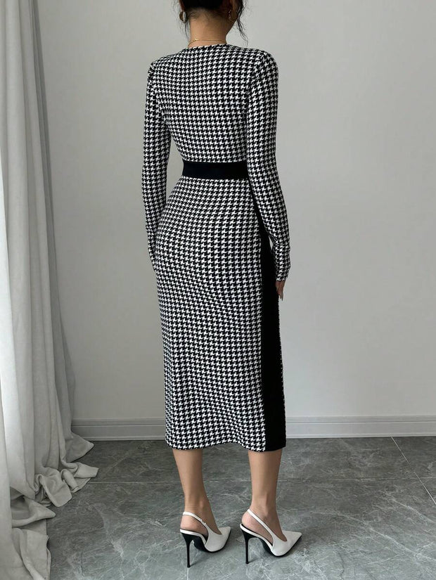 Rafferiza Unique Waist Slimming Retro Square Collar High-End Sophisticated Dress For Women