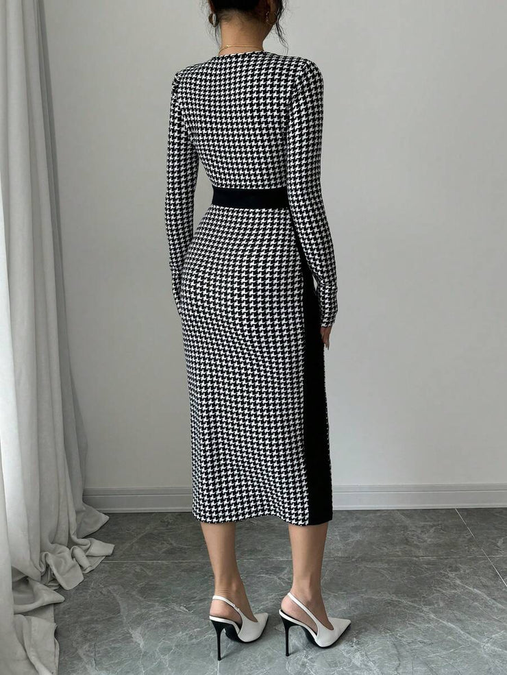 Rafferiza Unique Waist Slimming Retro Square Collar High-End Sophisticated Dress For Women
