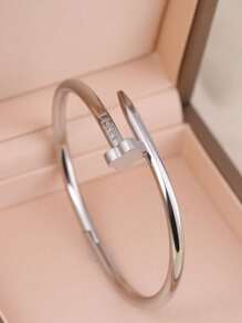 3pcs Fashion 18K Gold Plated Stainless Steel Four-Leaf Clover Nail Bracelet