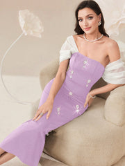 Modelyn  Elegant Color Block Splice Women's Summer Long Dress