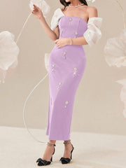 Modelyn  Elegant Color Block Splice Women's Summer Long Dress