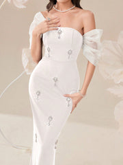 Modelyn  Elegant Color Block Splice Women's Summer Long Dress