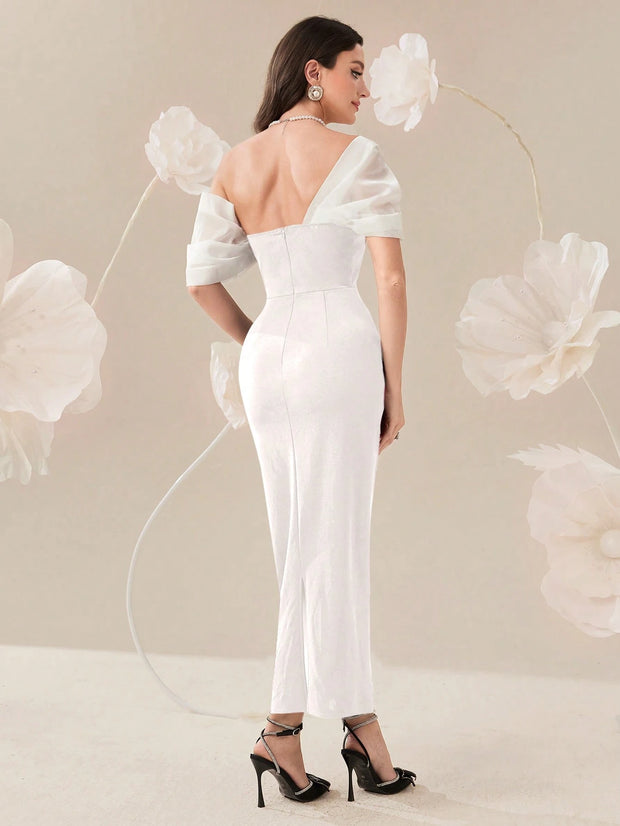Modelyn  Elegant Color Block Splice Women's Summer Long Dress