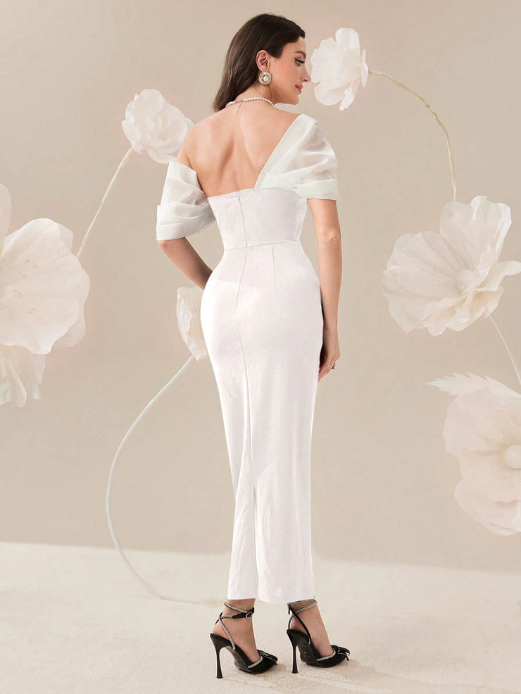 Modelyn  Elegant Color Block Splice Women's Summer Long Dress