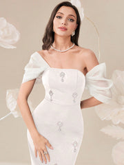 Modelyn  Elegant Color Block Splice Women's Summer Long Dress