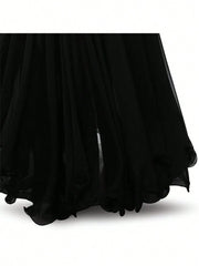 1pc Girls Long Full Circle Dance Skirt