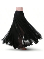 1pc Girls Long Full Circle Dance Skirt