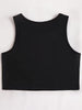 Butterfly Print Crop Tank Top,  Sleeveless Tank Top