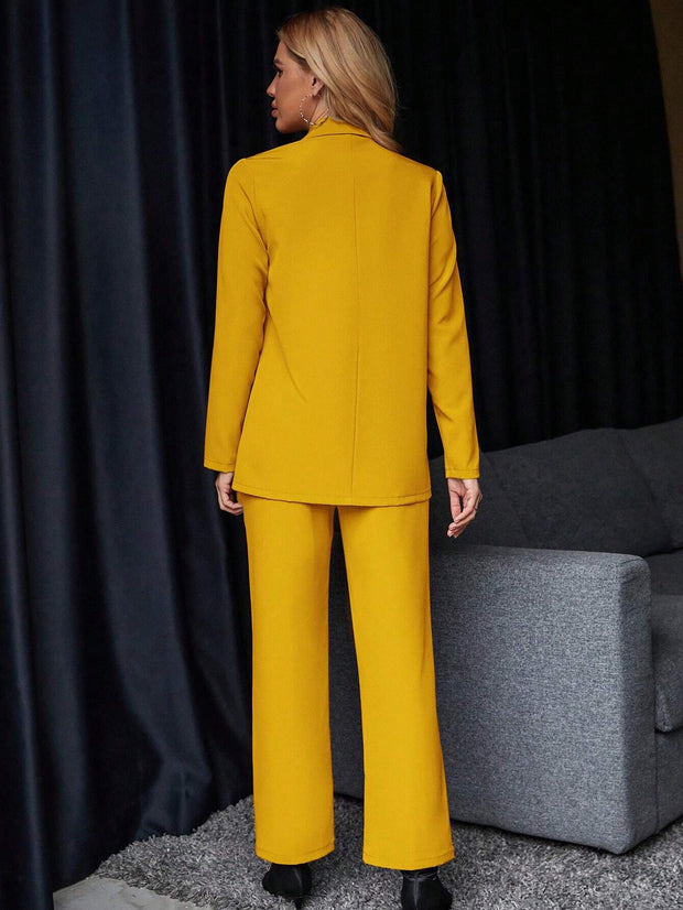 Calvaya Solid Color Suit Set