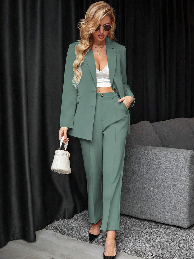Calvaya Solid Color Suit Set