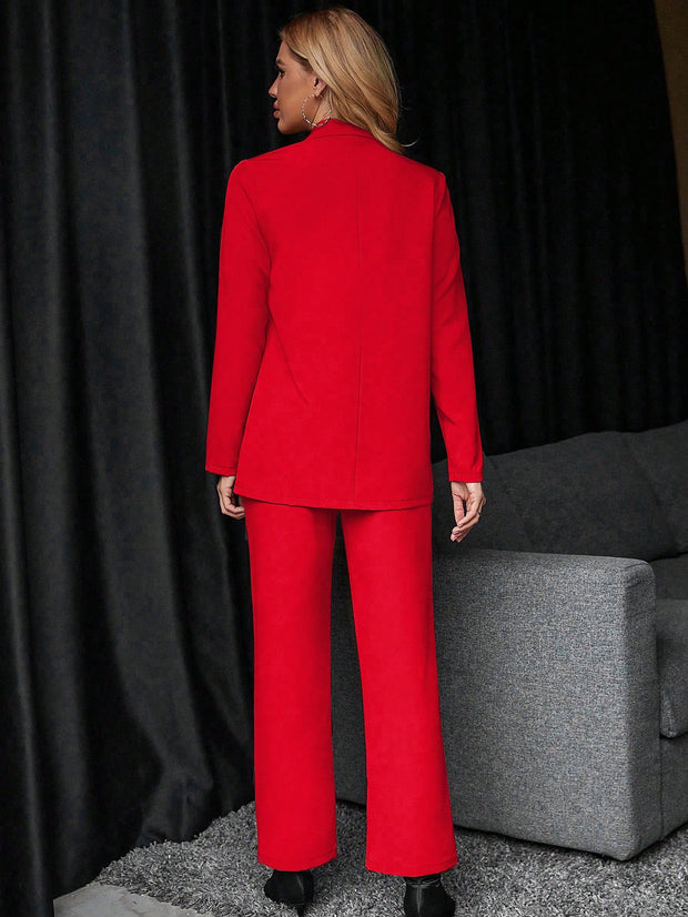 Calvaya Solid Color Suit Set