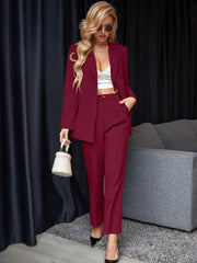 Calvaya Solid Color Suit Set