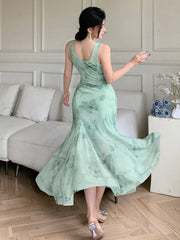 DAZY 1pc Floral Print Women Long Slip Dress Sundress