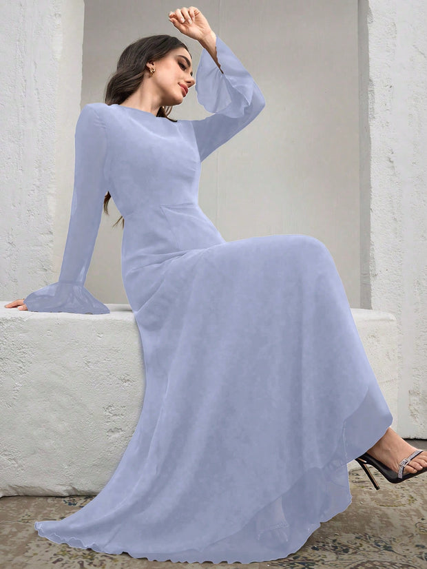 Graceveil Elegant Lady-Like Bell Sleeve Dress Formal Dresses For Women Women Long Dresses