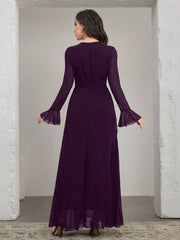 Graceveil Elegant Lady-Like Bell Sleeve Dress Formal Dresses For Women Women Long Dresses