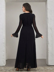 Graceveil Elegant Lady-Like Bell Sleeve Dress Formal Dresses For Women Women Long Dresses
