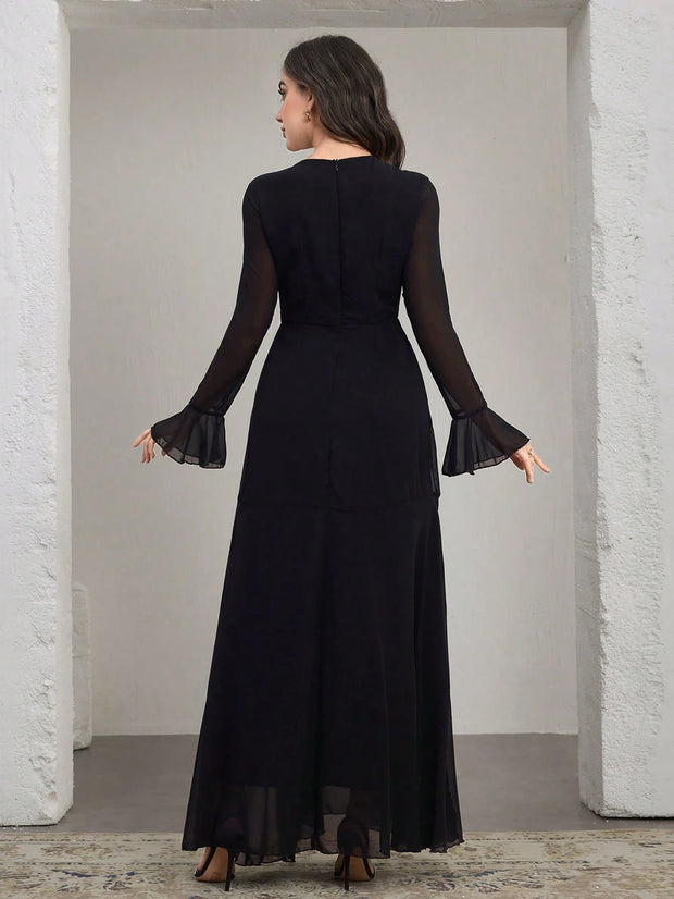 Graceveil Elegant Lady-Like Bell Sleeve Dress Formal Dresses For Women Women Long Dresses