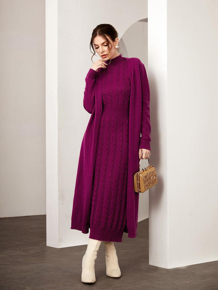 Modelyn Cable Knit Sweater Dress
